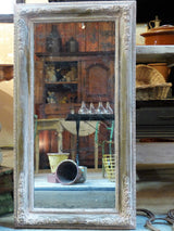 19th century rectangular mirror with original glass and pink patina