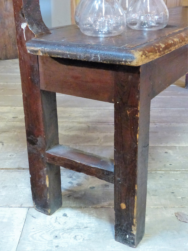 Rustic 19th century French bench seat