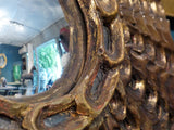 Large carved gilt wood sunburst mirror