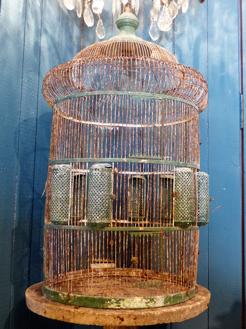 Napoleon III 19th century large round birdcage