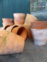 Zinc basket with terracotta pots, 19th-century
