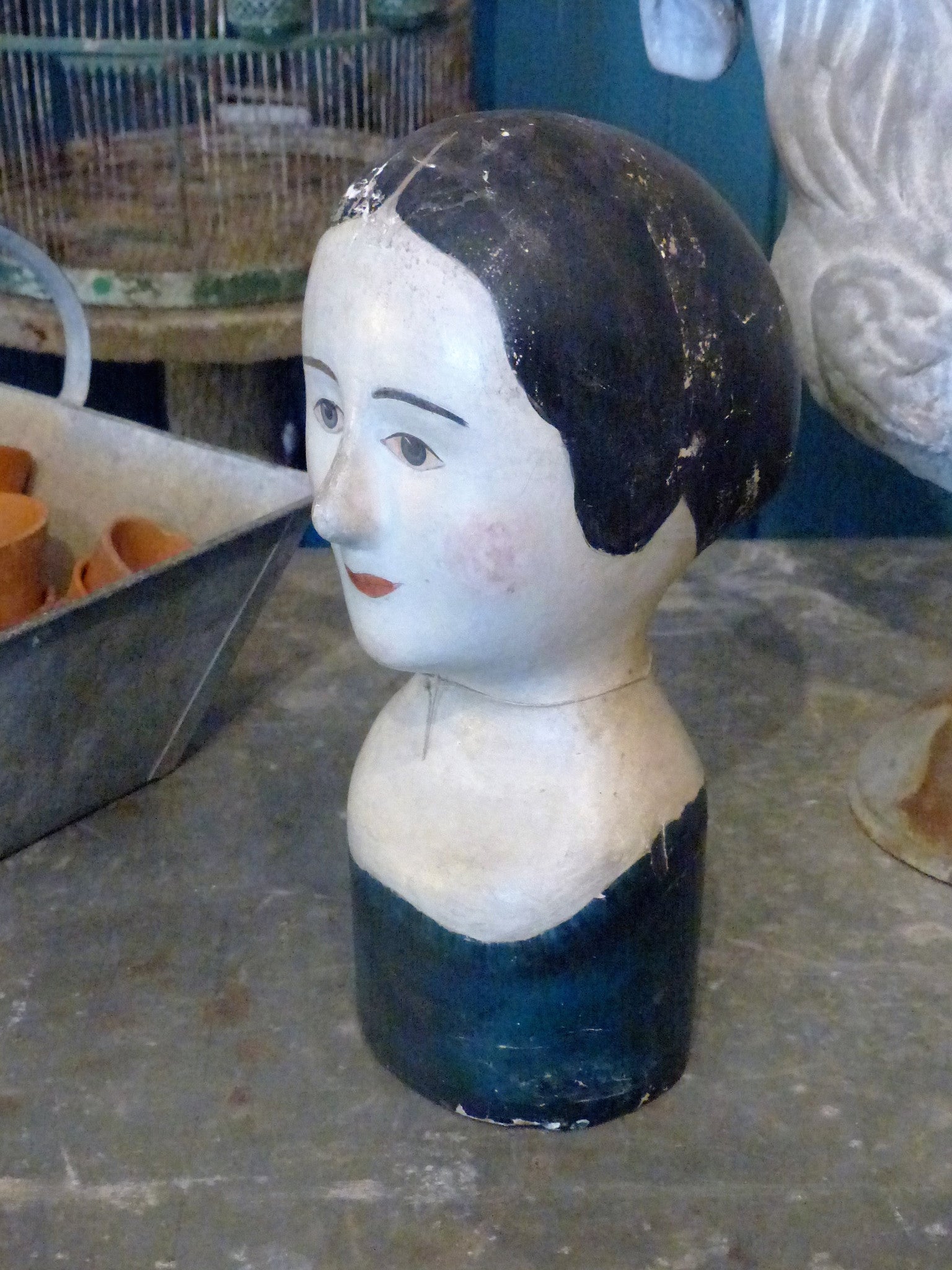 19th century French “marotte” for a “perruquière” headdress