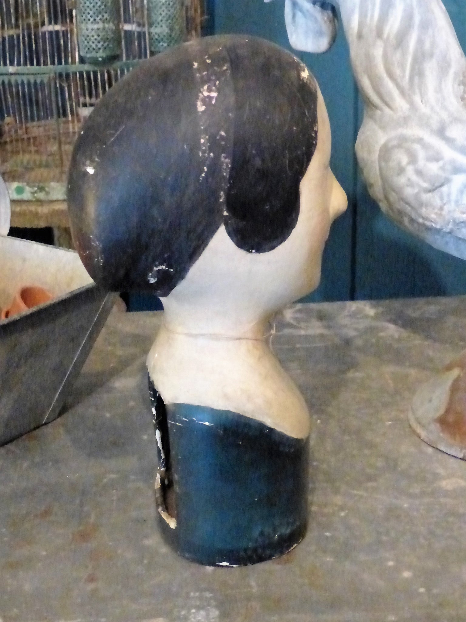 19th century French “marotte” for a “perruquière” headdress