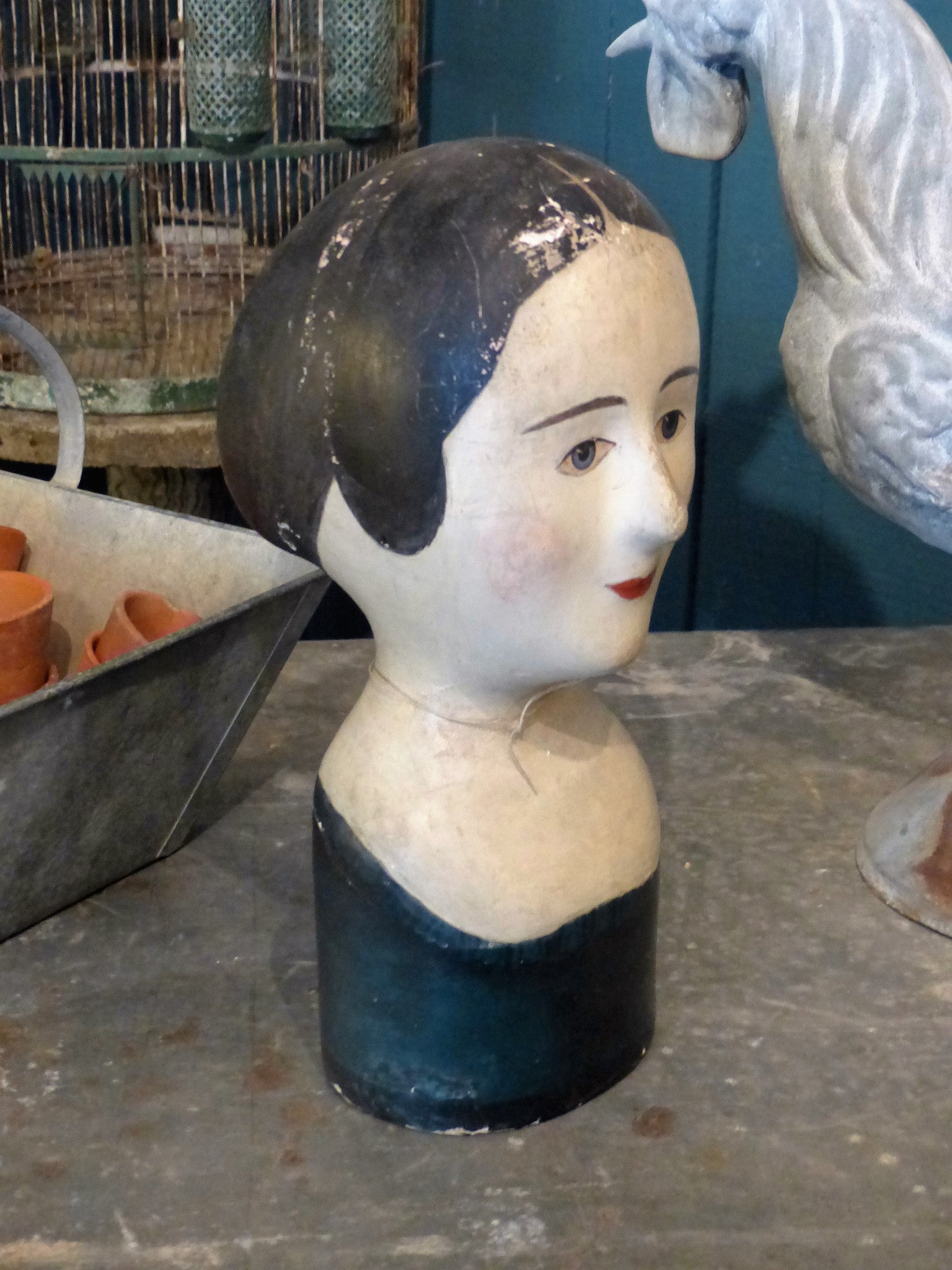 19th century French “marotte” for a “perruquière” headdress