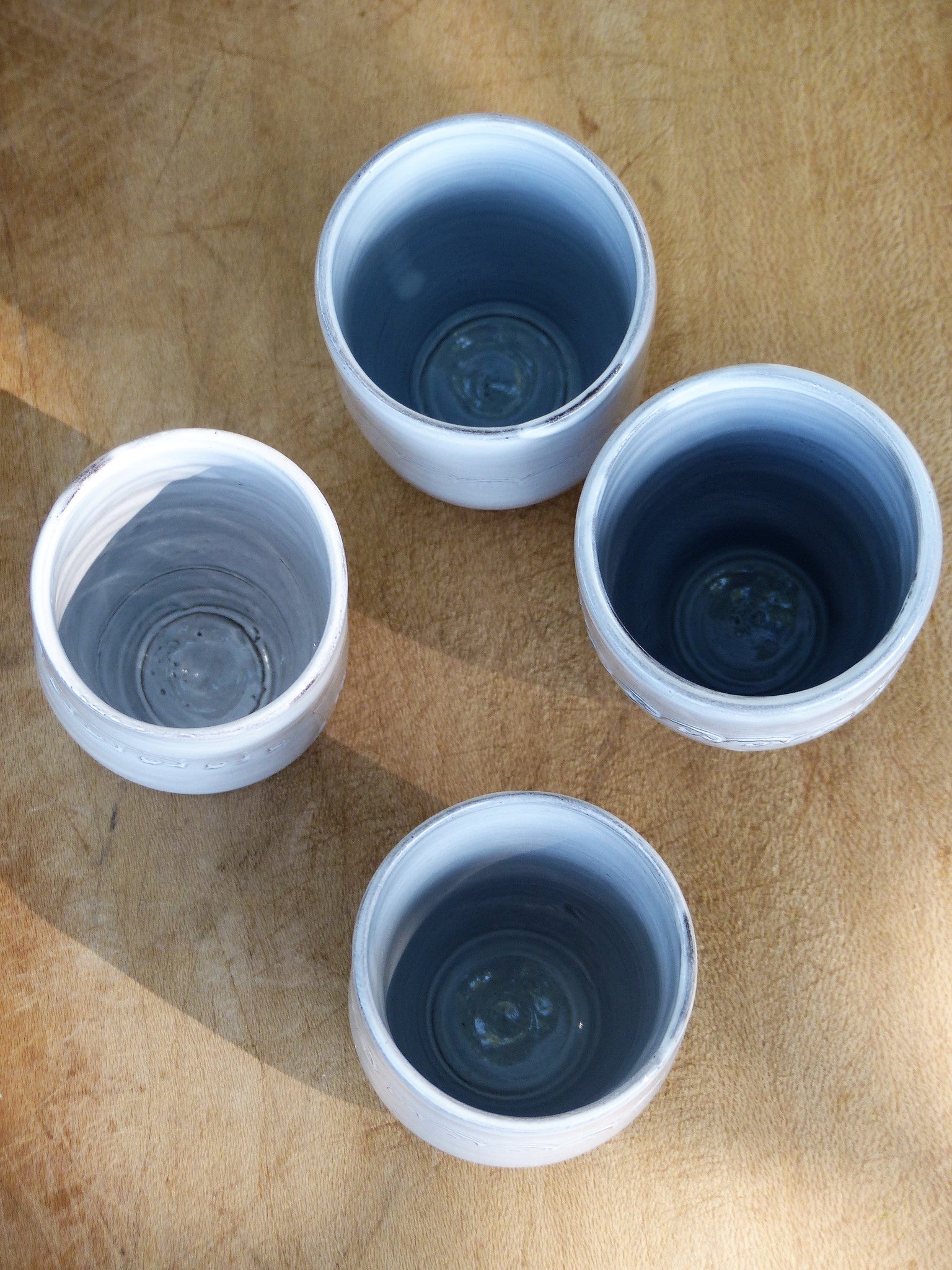 French artisan pottery tea cups