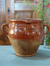 French provincial vintage pottery olive jar