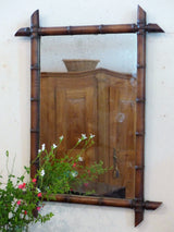French bamboo style mirror