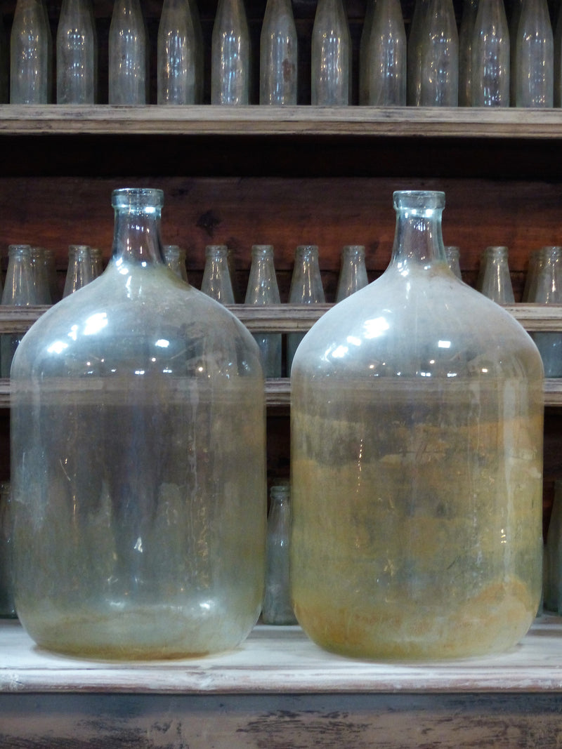 Large French glass carboy demijohn