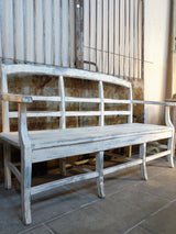 French bench seat white patina modern farmhouse décor