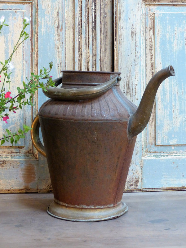 French copper watering can vintage