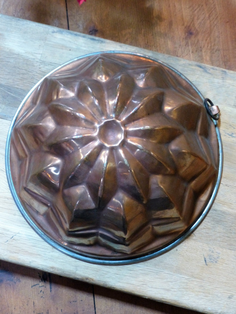 French antique copper cake mold