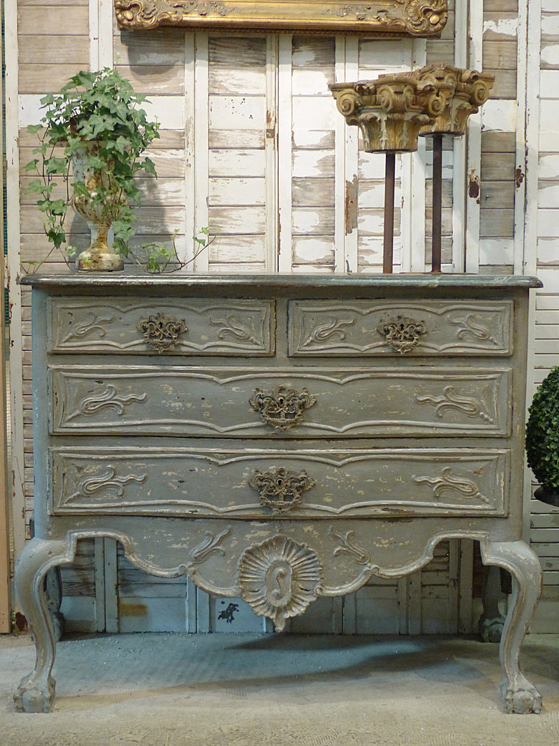 19th century French grey commode