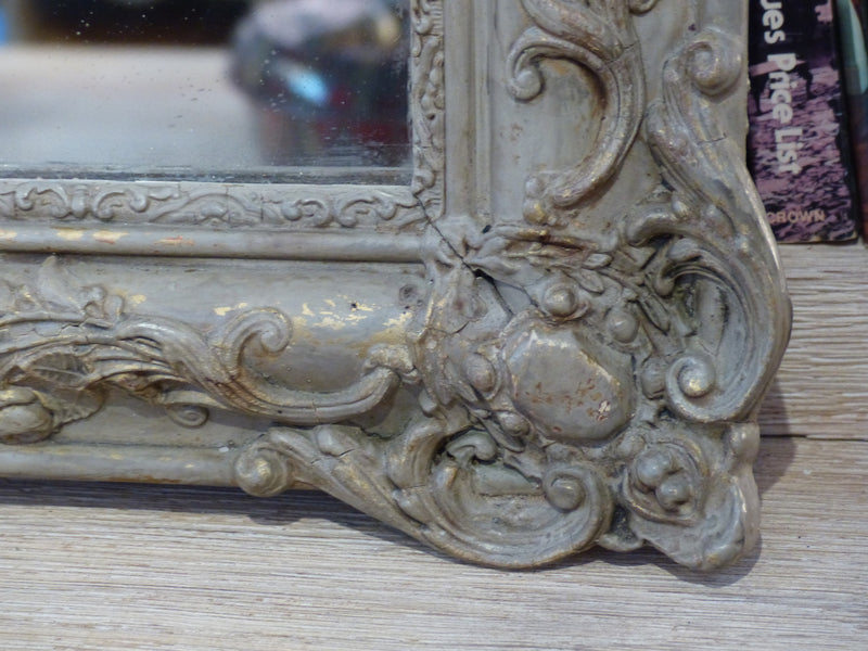 19th century French mirror original glass rich patina modern farmhouse décor