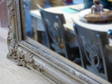 19th century French mirror original glass rich patina modern farmhouse décor
