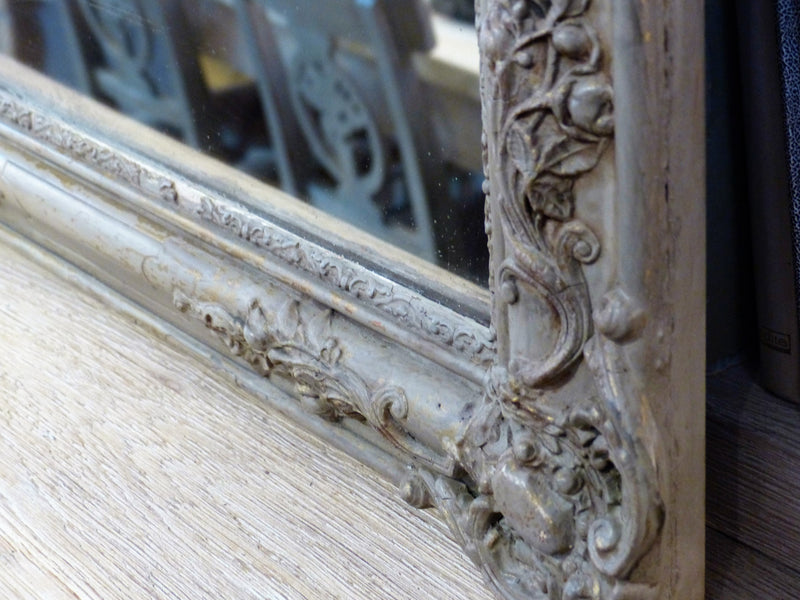 19th century French mirror original glass rich patina modern farmhouse décor