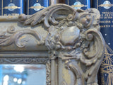 19th century French mirror original glass rich patina modern farmhouse décor