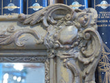 19th century French mirror original glass rich patina modern farmhouse décor