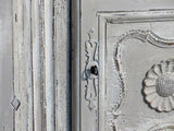 Louis XV armoire with white patina