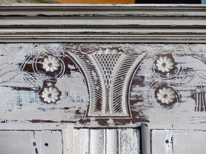 Louis XV armoire with white patina