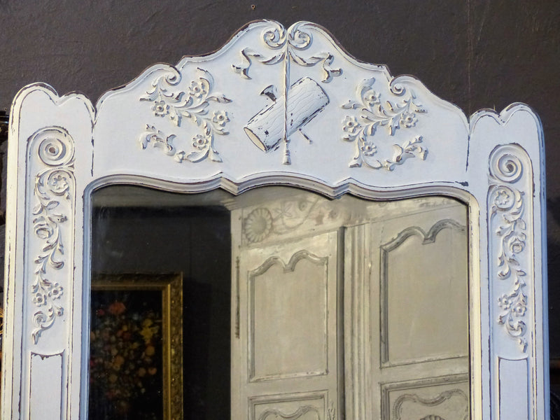 Louis XV mirror with white patina