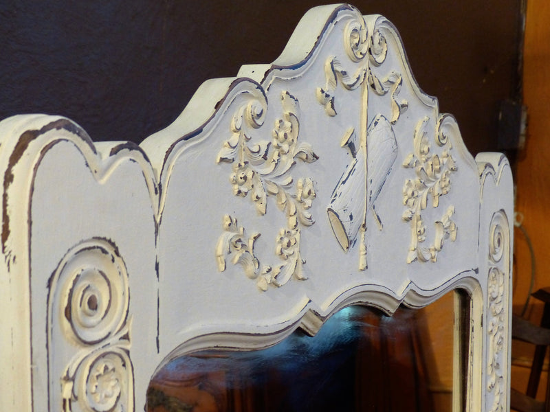 Louis XV mirror with white patina