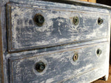 Storage French commode blue patina rustic modern farmhouse décor