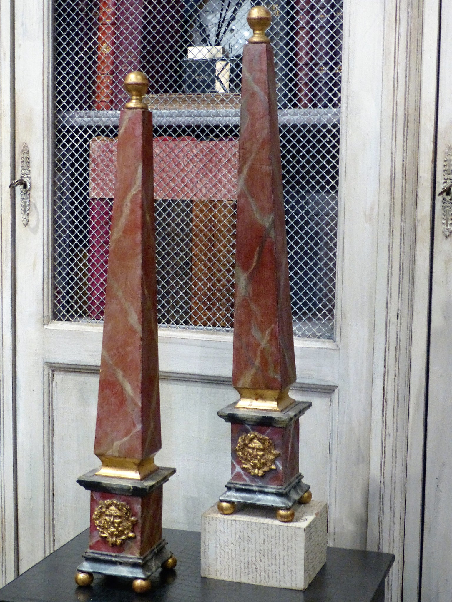 Pair of obelisks