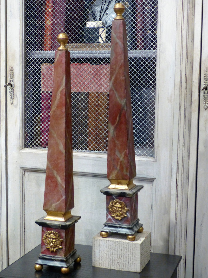 Pair of obelisks
