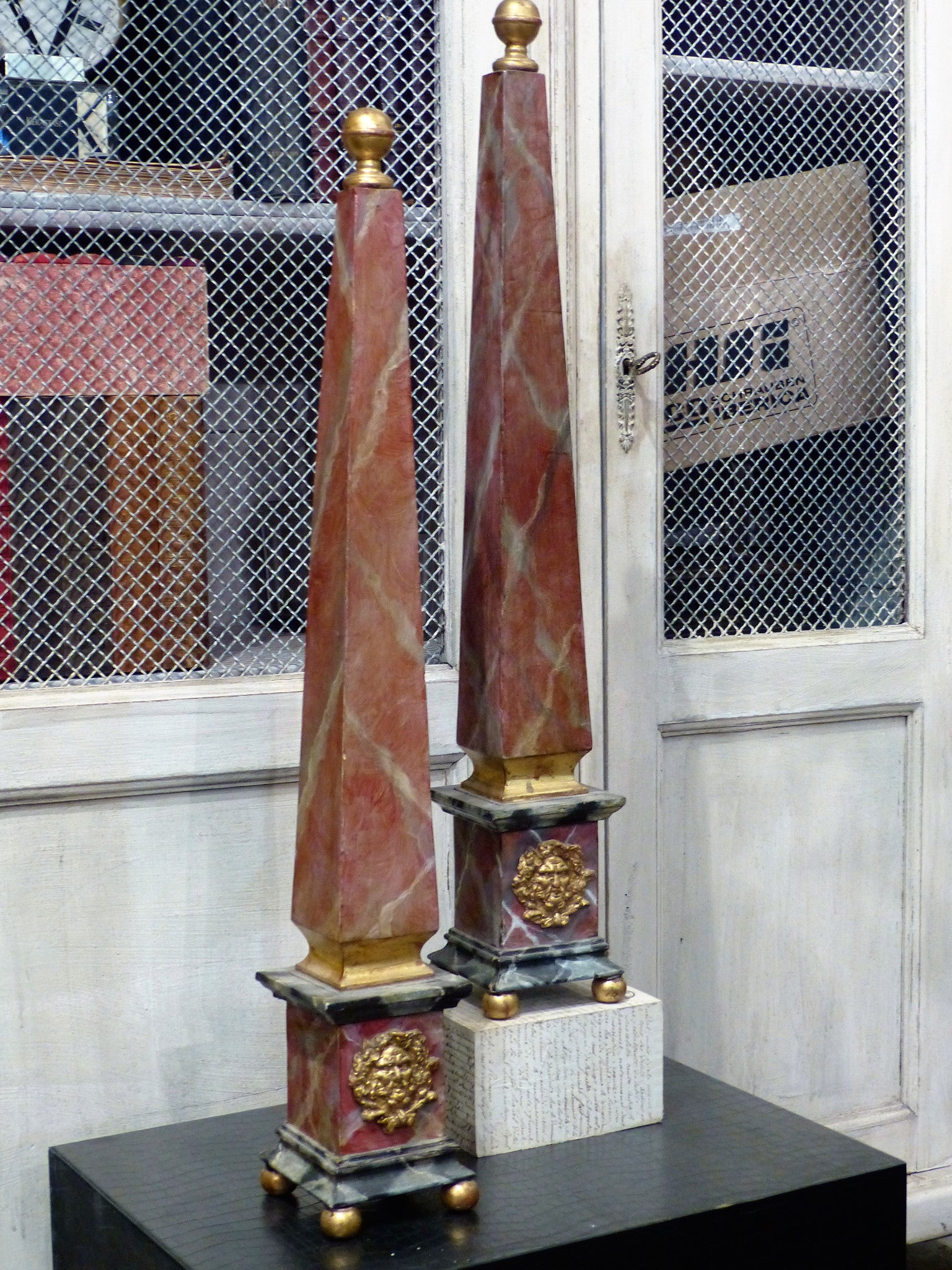 Pair of obelisks