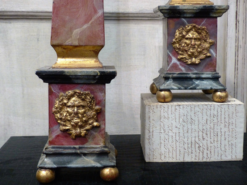 Pair of obelisks