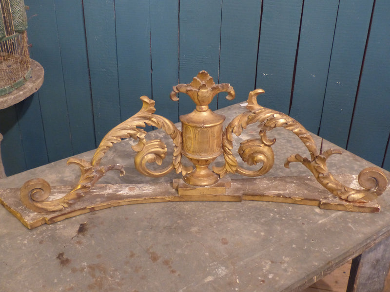 Pair of 18th century candle holders Italian gold gilded