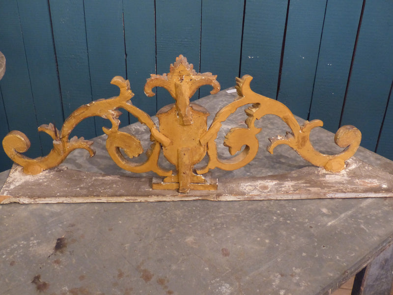 Pair of 18th century candle holders Italian gold gilded