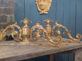 Pair of 18th century candle holders Italian gold gilded