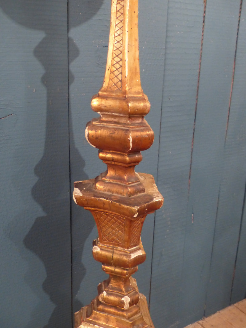 Large French candlestick from church giltwood modern farmhouse décor