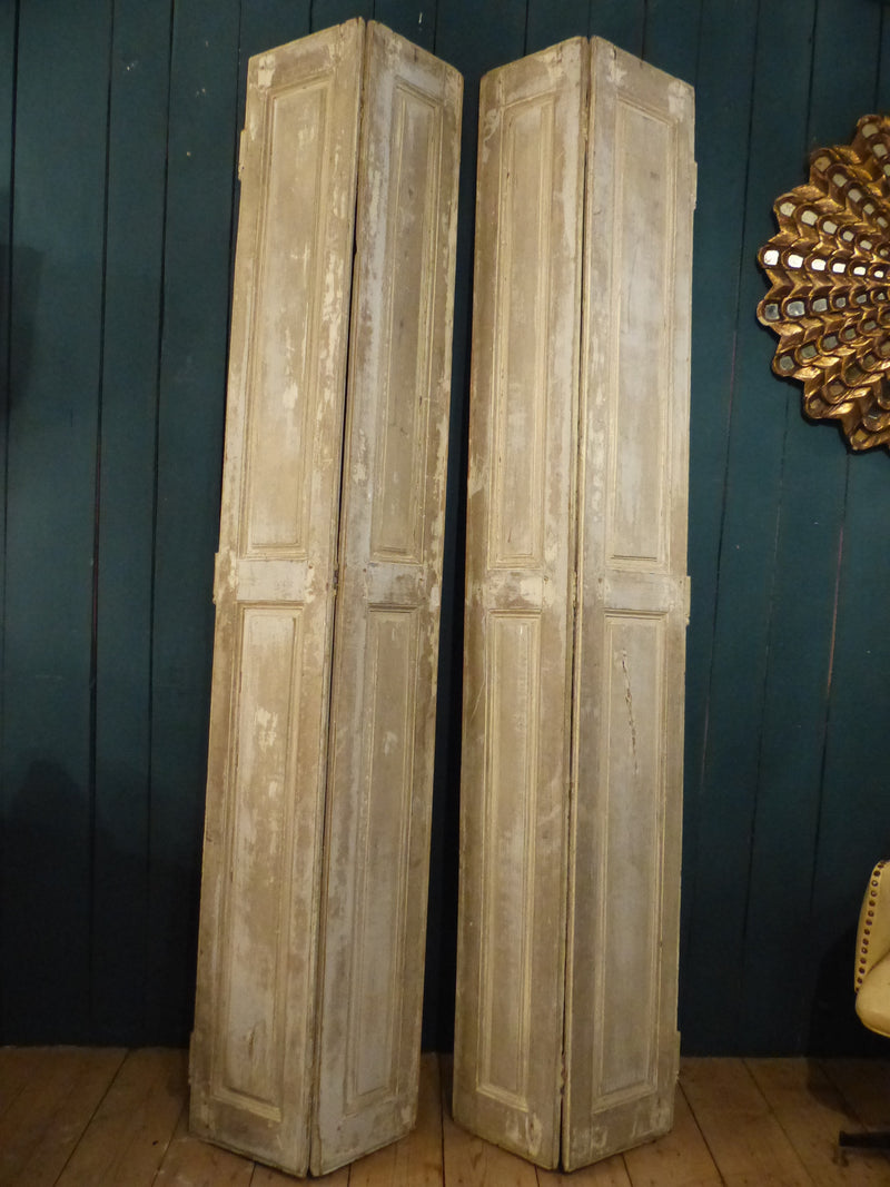 Pair of 19th century shutters with white patina