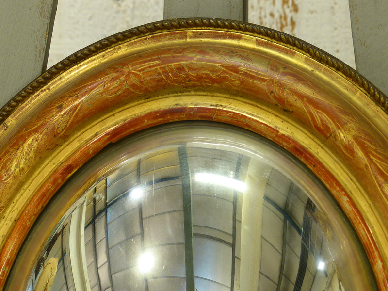 Mirror, butler's convex, Louis Philippe, original