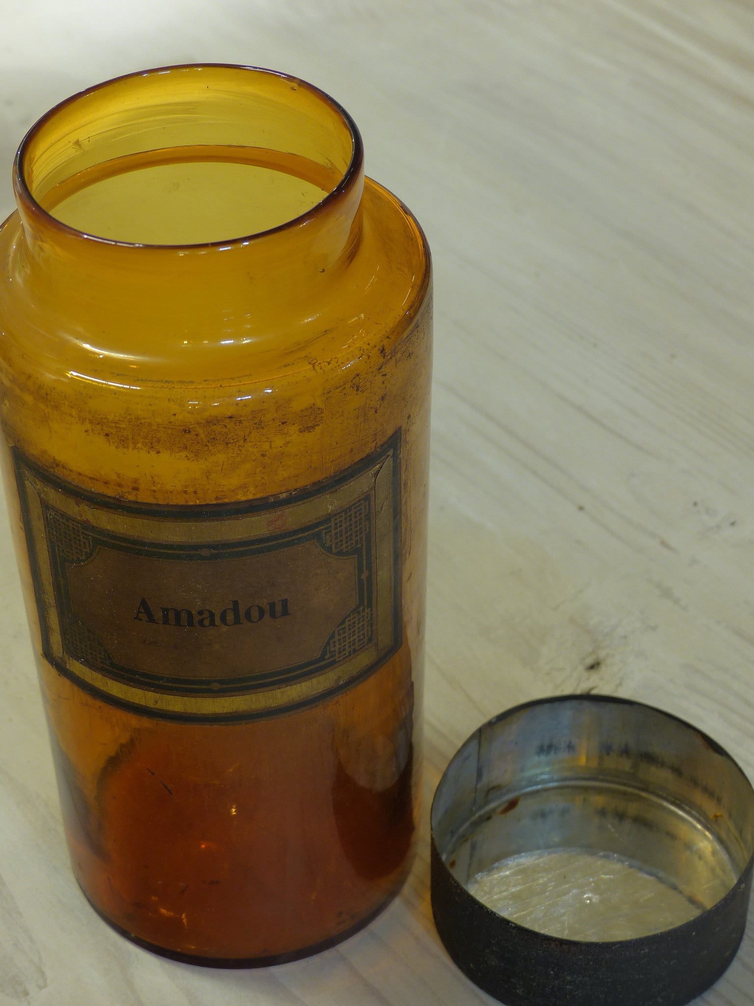 Apothecary glass jar, large, French, late-19th-c