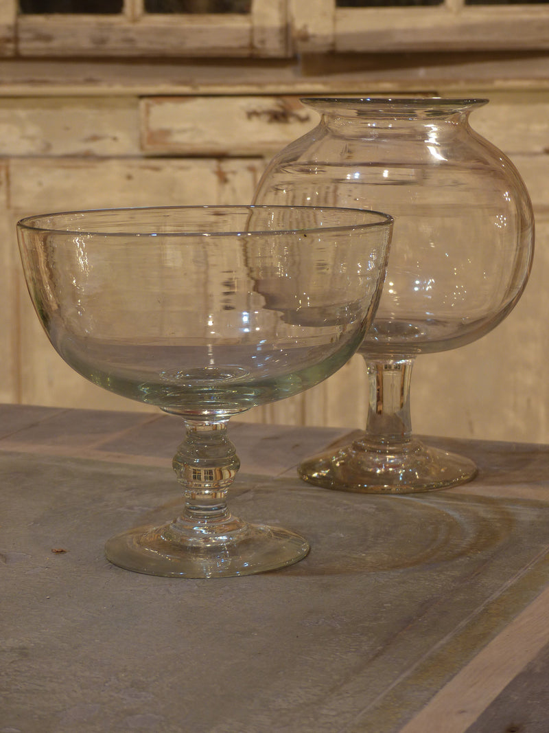 19th century French apothecary glass jar