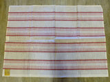 Fine linen tea towel with pink stripe – 1940’s