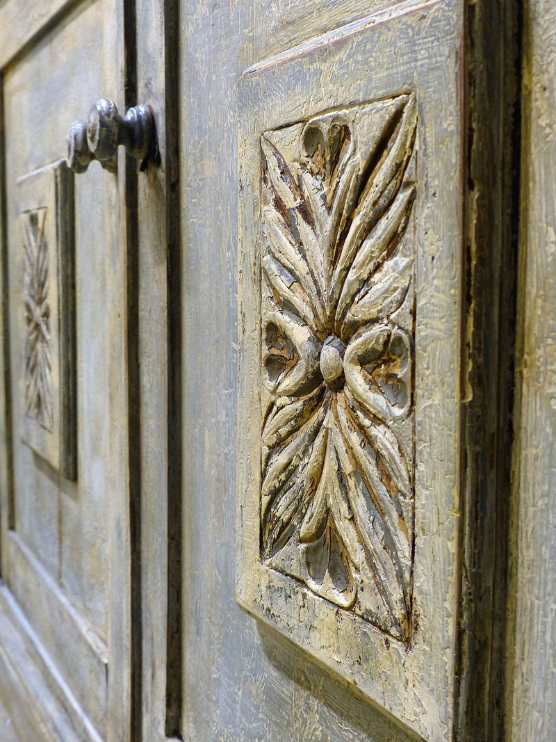 French buffet, blue-grey, late-19th-century