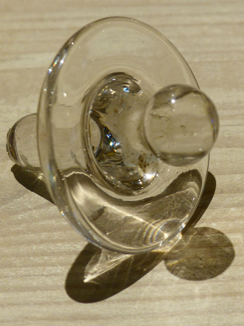 Wasp trap, hand-blown French glass, 19th-century
