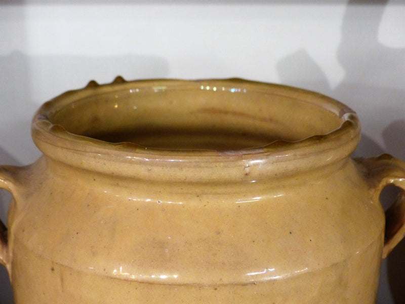 19th Century Yellow Confit Pot - 23cm