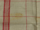 Set of 4 red checked fine linen tea towels