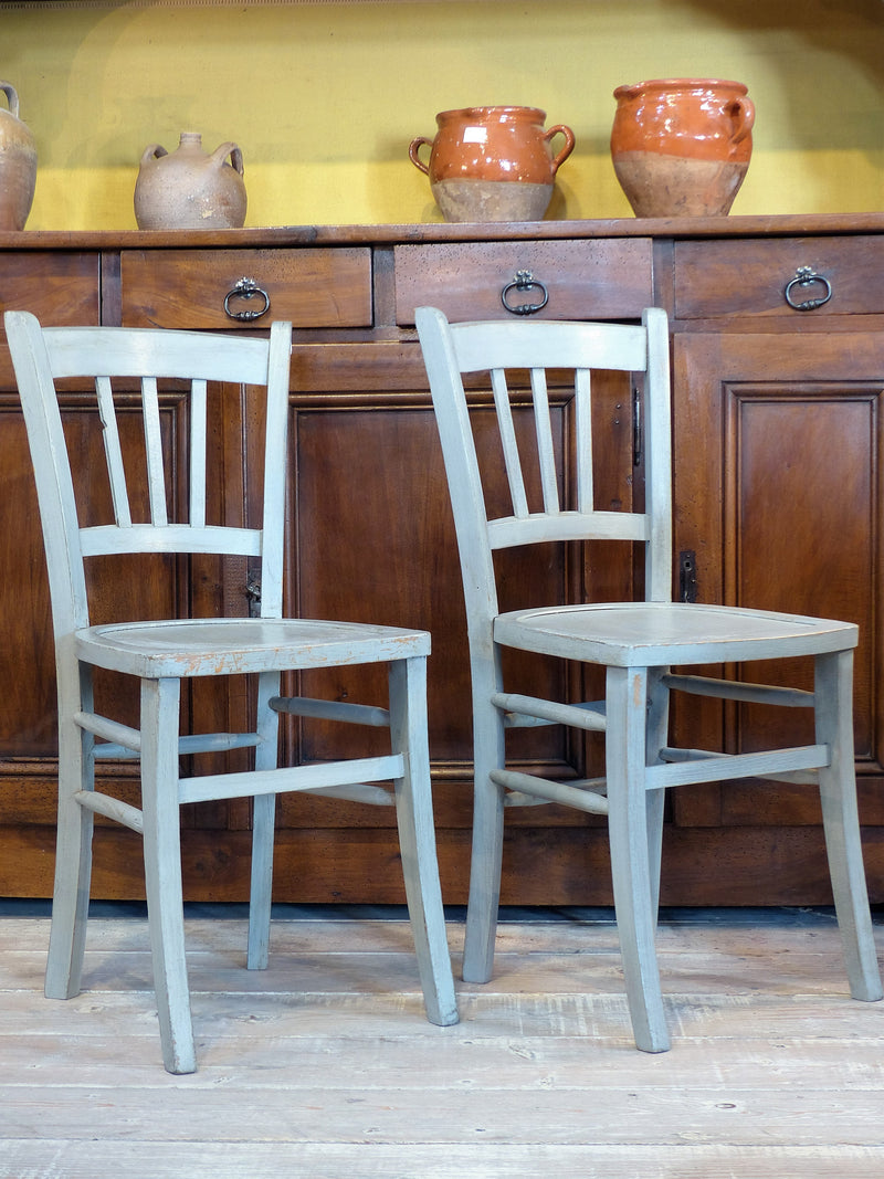 Pair of 1950's French "Luterma' bistro chairs