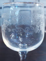 Set of 12 French red wine glasses – 1930’s