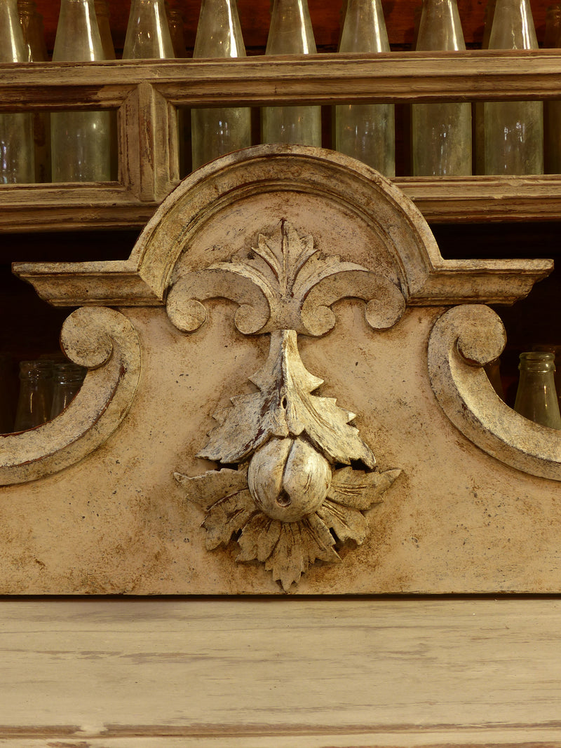 Late 19th century French pediment with white patina