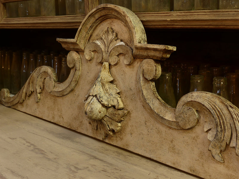 Late 19th century French pediment with white patina