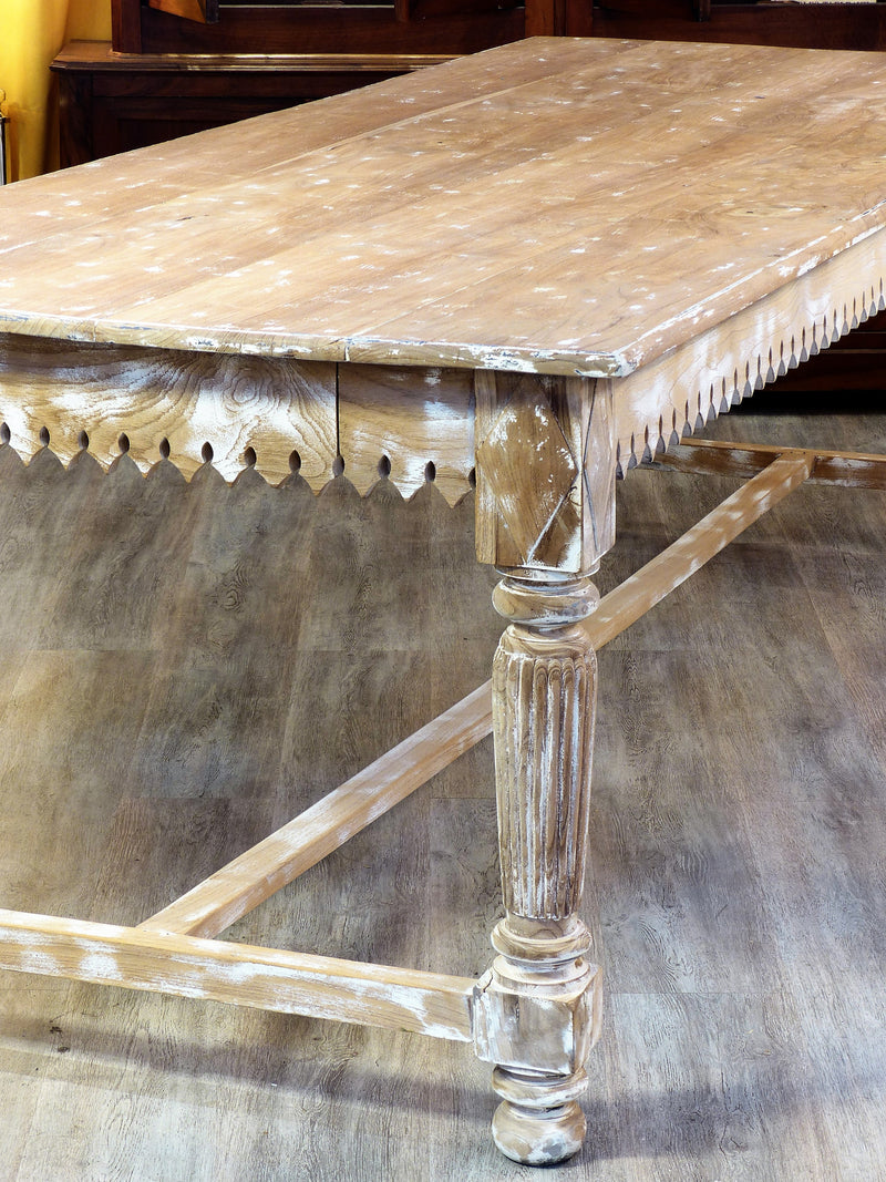 Extra-large French butcher's table - 19th century