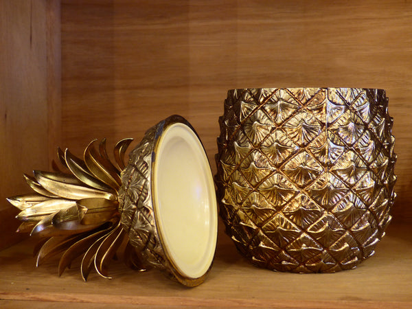 Gold Italian pineapple ice bucket by Mauro Manetti 