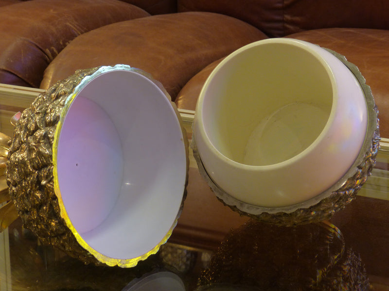 Michel Dartois 1970’s gold French pineapple ice bucket